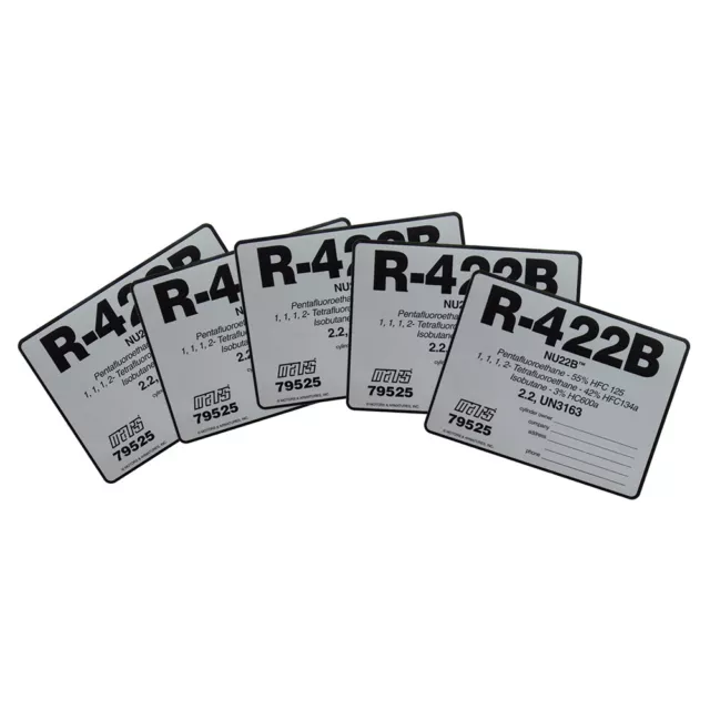 R-422B / R422B Labels # 79525 , Pack of (5)