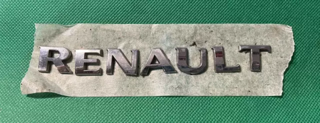 Renault  - Stick On Script Badge Letters  - 16Mm Tall - Vgc