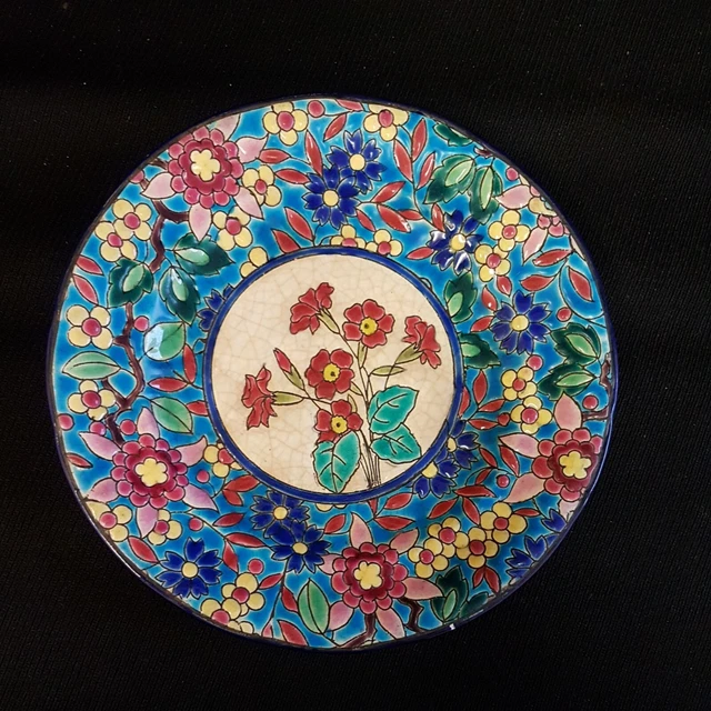 Assiette En Emaux de Longwy Diam. 19cm
