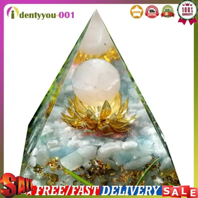 Crystal Pyramid Meditation Healing Home Office Art Decoration Figurine (F)