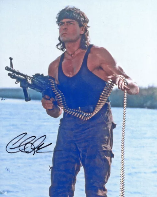 10x8 Photo Personally Autographed by Charlie Sheen & COA