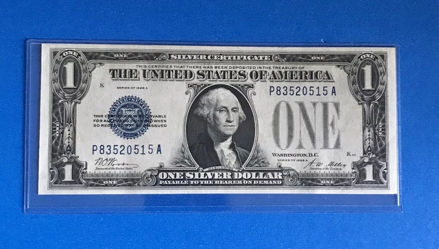 1928  $1  Silver Certificate  FUNNY BACK  AU/CU  REDUCED!!   (c553)
