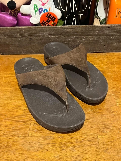 FitFlop Sandals Womens Brown Flip Flops Thong Comfort Outdoor Women’s 8