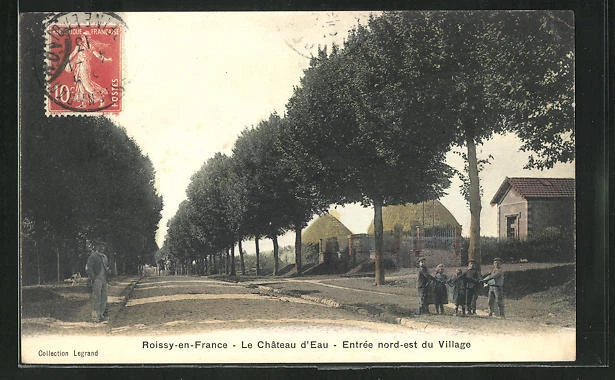 CPA Roissy-en-France, Le Chateau d´Eau, Entree nord-est du Village 1913