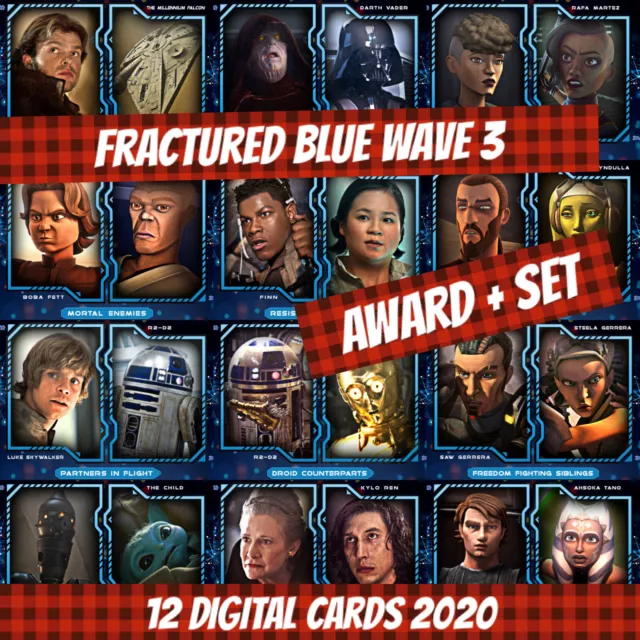 Topps Card Trader Star Wars Award + Set (1+11) Connections Blue Wave 3 2020