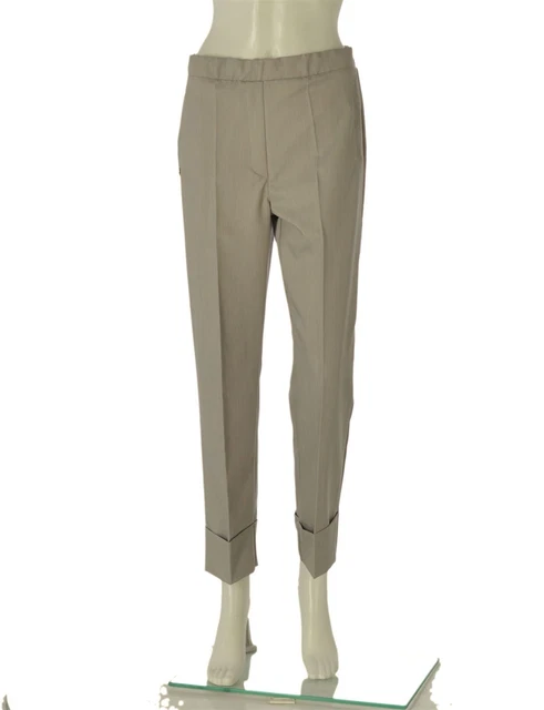 PANTALONE DONNA RAGAZZA Elastico Risvolto Marca Emanuela Costa Art