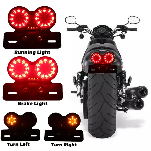 MOTORCYCLE LED TAIL Light Brake Stop Turn Signal Universal For Harley