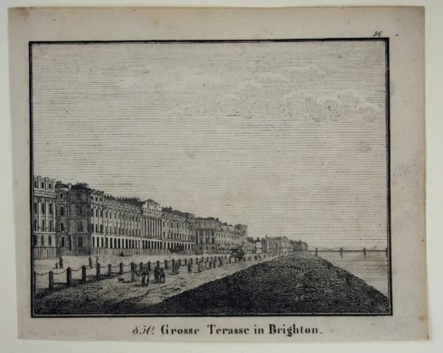 Terrasse in Brighton, um 1830, KSt. Romantik Architektur Unbekannt (19.Jhd)