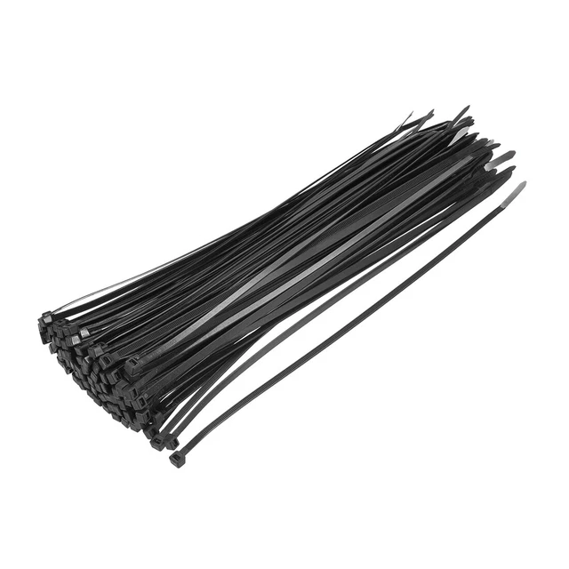 60 pezzi fascette per cavi 300 mm x 3,4 mm nastro in nylon autofissante nero