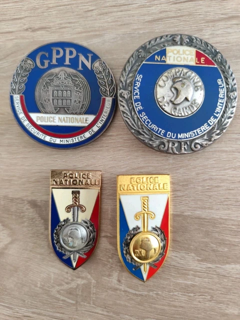 Insigne De Képi Police Nationale - Émail Et Chromé 36mm - Coinderoux Paris REF 5516