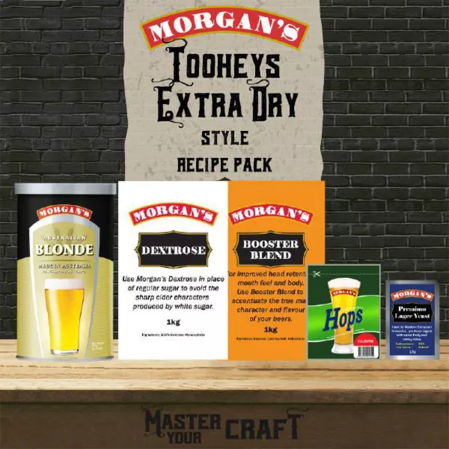 Morgan's Recipe Pack - Tooheys Extra Dry Style Home Brew Craft Beer Kit