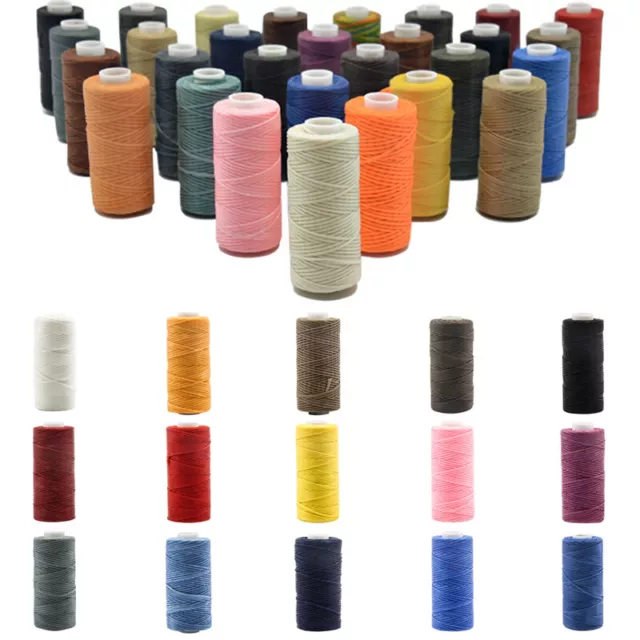 50m/Roll Leather Sewing Flat Waxed Thread Wax String Hand Stitching Craft  150-uh