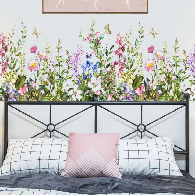Flower Wall Stickers Vinyl Art Decals Mural Nursery Bedroom Living Room Decor