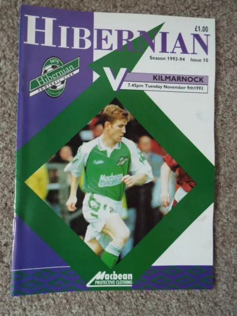 Hibernian (Hibs) v Kilmarnock - Football Programmes - Random 1993-2017
