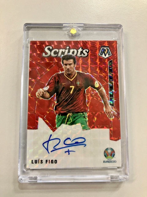 LUIS FIGO AUTO Red 2021 Panini Mosaic UEFA Euro Portugal Scripts 