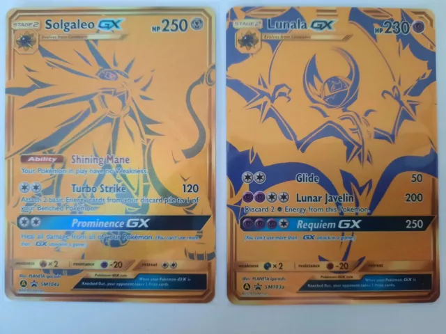 PSA 10 GOLD Solgaleo GX + Lunala GX Hidden Fates Promo SM103a SM104a $90.00  - PicClick