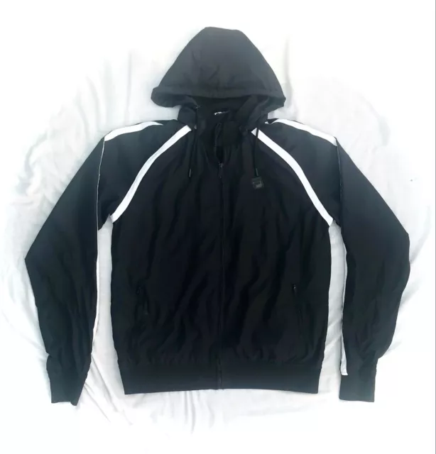 Fila black Hooded Jacket Windbreaker Size Large