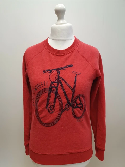 Felpa Girocollo Maniche Lunghe Rr655 Ragazzi Fat Face Rossa Fat Face Uk Età 12-13 Anni