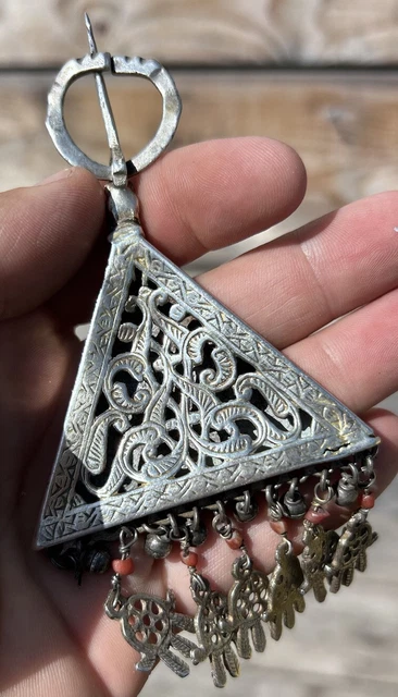 Pendentif Fibule Berbère En Argent - Bijou Artisanal Neuf Avec étiquettes Et Emballage D'origine