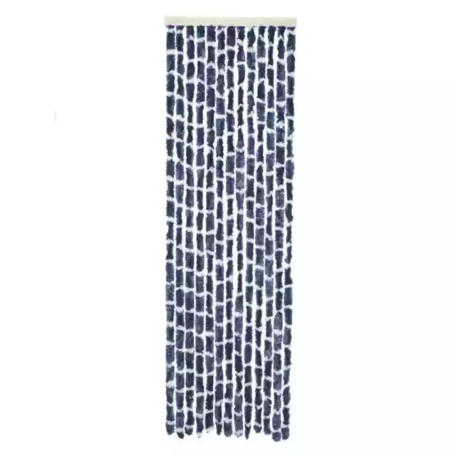 Travellife Rideau de porte Chenille Stripe 185x56 cm Bleu et blanc