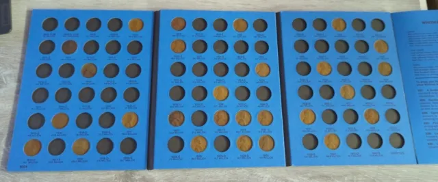 26 Coins Partial Set 1909 - 1940 Lincoln Wheat Cent Penny Album