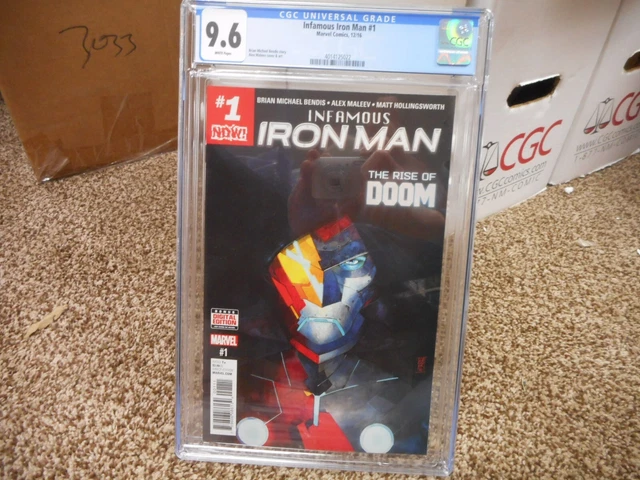 Infamous Iron Man 1 cgc 9.6 Marvel 2016 1st appearance Tony Stark A I Doom Riri