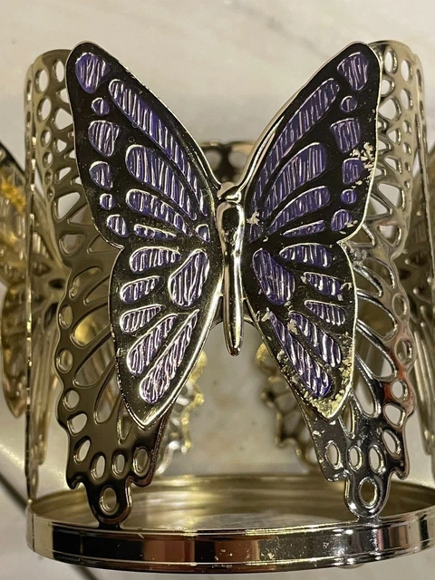 BATH & BODY WORKS Single Wick Candle Holder 3-D Butterfly Pedestal BATH & BODY WORKS Single Wick Candle Holder 3-D Butterfly Pedestal