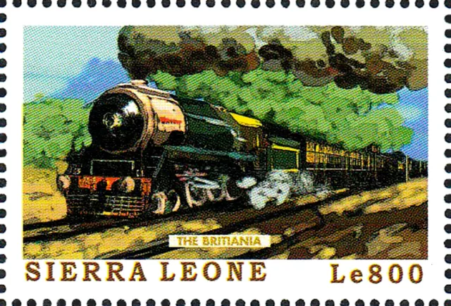 MNH postfrisch Eisenbahn Dampflok Lokomotive Zug Britannia Klasse 6 England /114