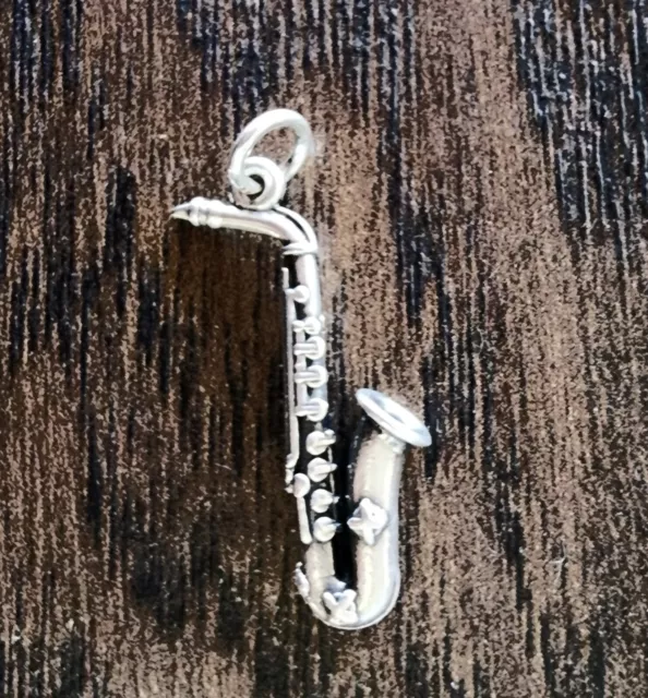 Retired James Avery Saxophone Pendant with NEW JA Jump Ring ~ No Stamp, Read