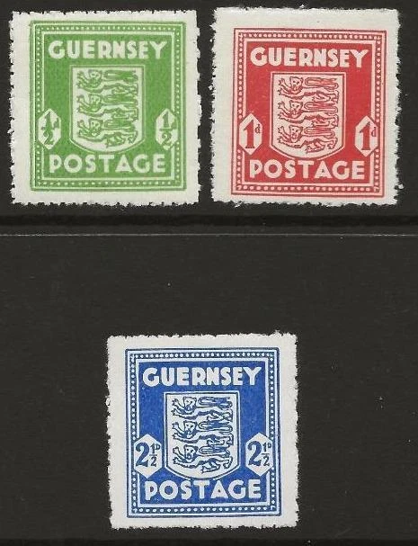 GB GUERNSEY SG1-3 Occupation Set Fine MNH UK P&P Free
