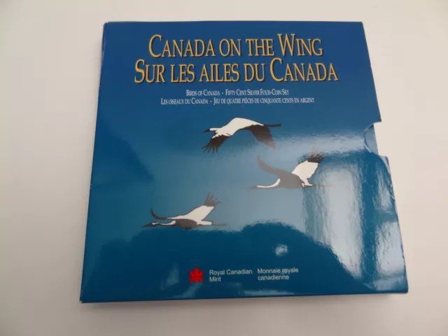 FIFTY CENT SILVER FOUR COIN SET  ROYAL CANADIAN MINT BIRDS OF CANADA on the Wing 2