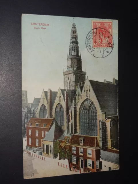 Cpa - Pays-Bas - Amsterdam - Oude Kerk - 1910