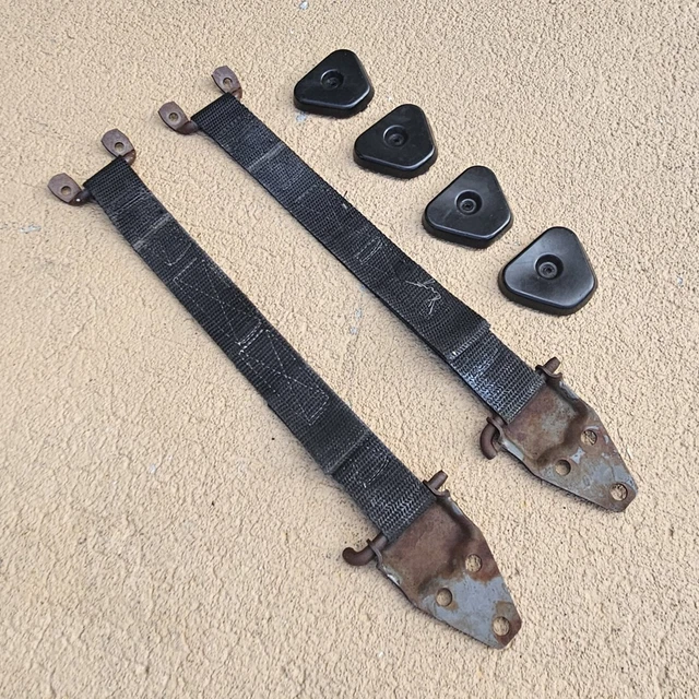 OEM 1973-1991 Chevrolet GMC Suburban Rear Cargo Door Check Straps & Bolt Covers