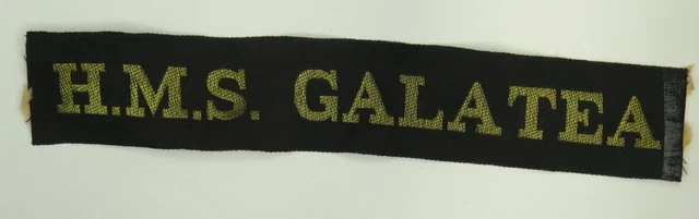 WWII HMS CAP TALLY FULL LENGTH in Navy Cap Tallys