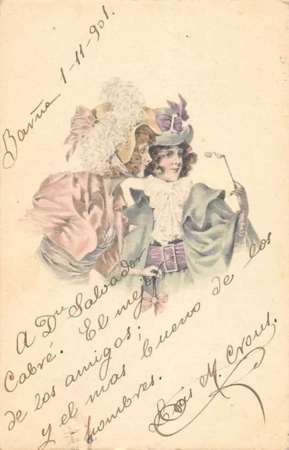 Cpa Illustrateur Signe M.m.vienne