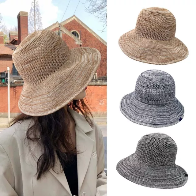 Wide Brim Fisherman Hat Sun Protection Beach Cap Casual Sun Hat  Women