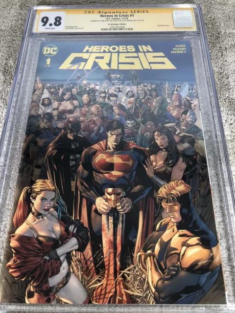 Heroes in Crisis 1 CGC 9.8 2XSS Gold Foil Ed Batman Superman Wonder Woman