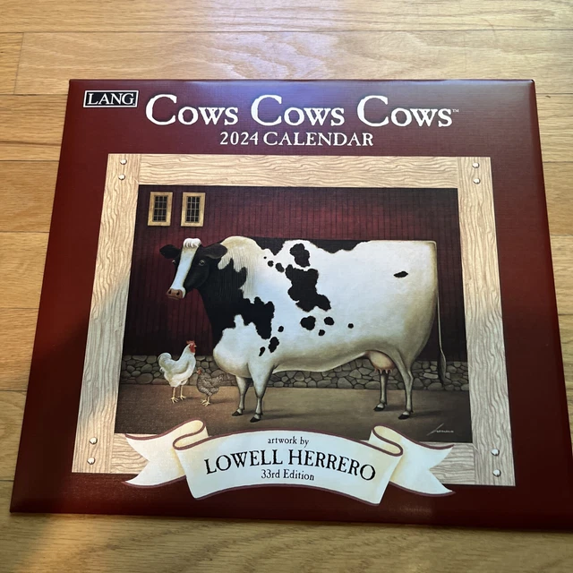 LANG WALL CALENDAR 2024 Cows, Cows, Cows 19.99 PicClick