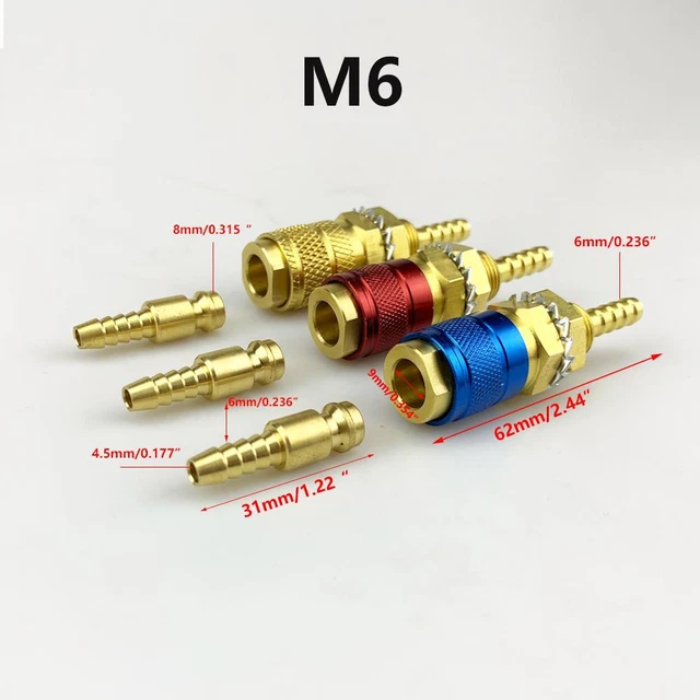 WATER COOLED ADAPTER Welding Connector Quick Gas Fitting MIG TIG Plug