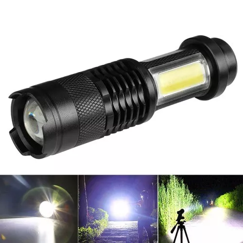 Mini XPE +COB LED Flashlight 14500/AA 4 modes Pocket Clip Torch Light HL