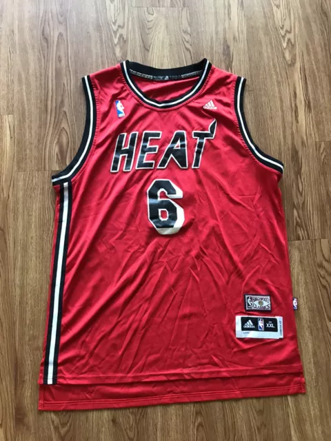 NWT Lebron James Miami Heat Women's NBA Basketball Jersey Adidas XL Team  Red!