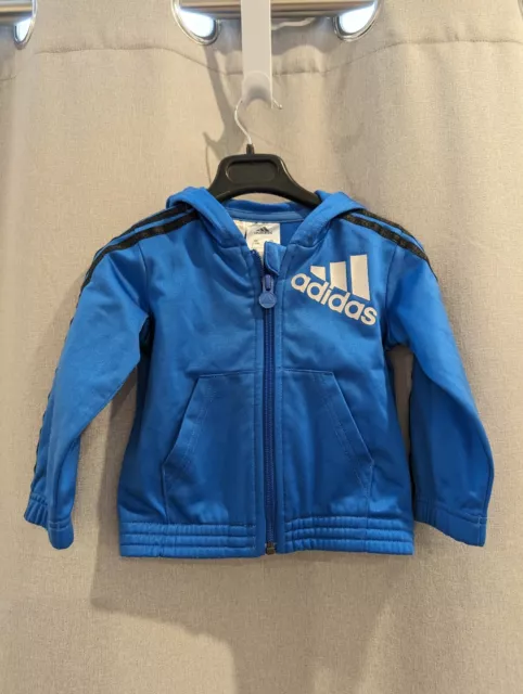 Baby Boys ADIDAS Blue Zip Up Jacket - Size 6/9 Months