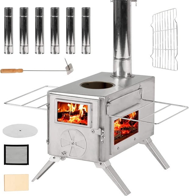 CAMPING HOT TENT Stove, Portable Wood Burning Stove for Outdoor