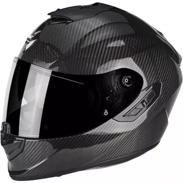 SCORPION Casco Moto Strada Integrale EXO-1400 Air Carbon Solid Nero