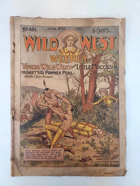 VINTAGE WILD WEST WEEKLY #451 DIME STORE NOVEL Pulp Magazine