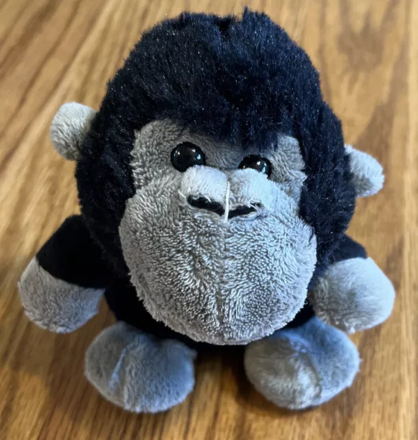 Adventure Planet Black Gray Gorilla 5” Plush Animal Toy Realistic Small Cuddly