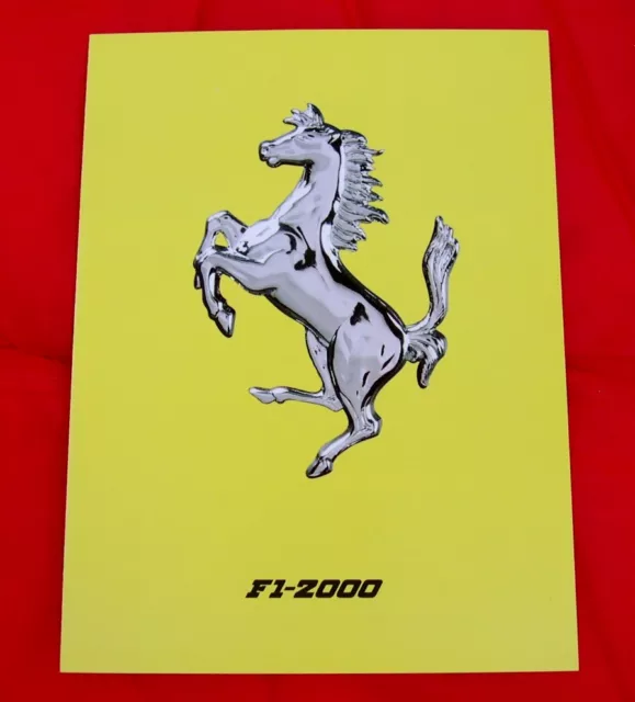 Ferrari Brochure, Press Release F1-2000, Schumacher 1st Title, Ita/Eng text only