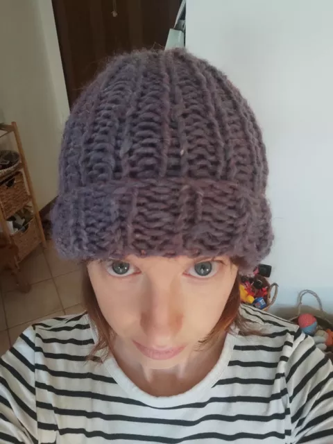 Hand knitted Wool & Alpaca hat 2