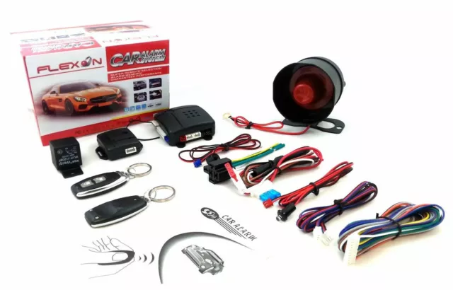 Auto Alarm Anlage mit 2 Handsender KFZ Schutz-System Zentralverriegelung für