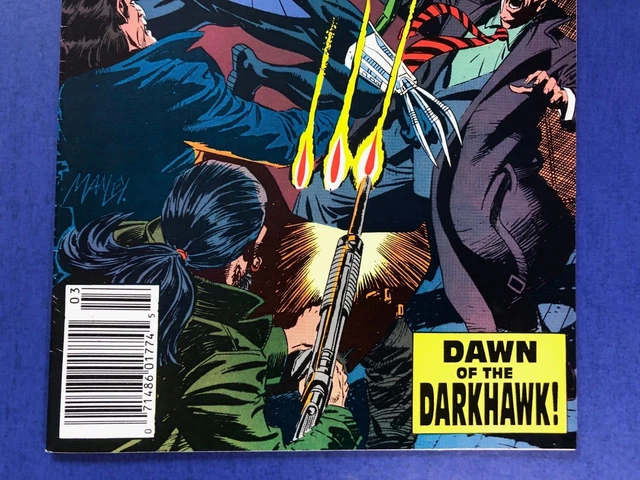 DARKHAWK # 1 (1991, Vol 1, Marvel) NEWSSTAND 1st Full App/ORIGIN Darkhawk VF/NM 4
